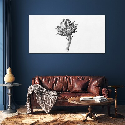 Floral elegance Glass Print