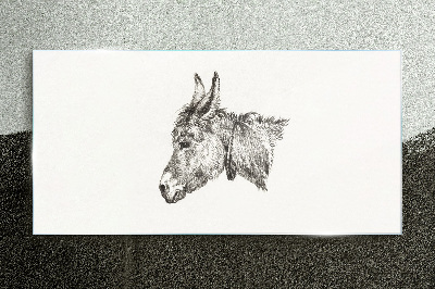 Figure animal donkey Glass Print