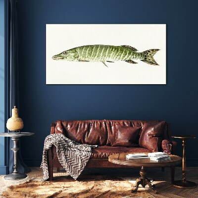 Muskie in its natural habitat Glass Print