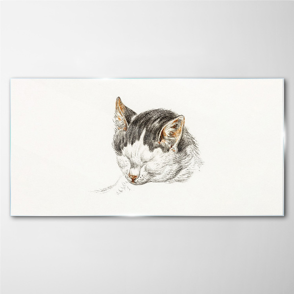 Cat's dream Glass Print