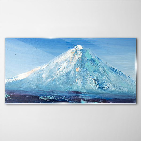 Top in blue tone Glass Wall Art