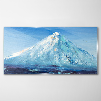 Abstraction mountains sky Glass Wall Art