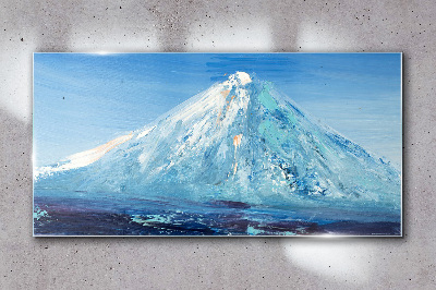Top in blue tone Glass Wall Art