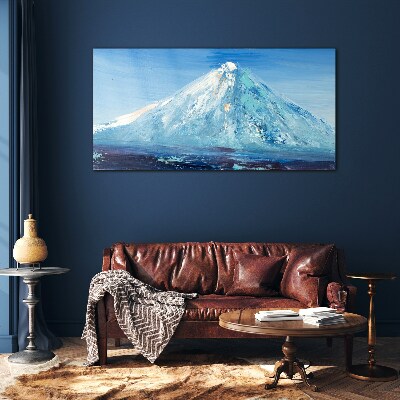 Top in blue tone Glass Wall Art