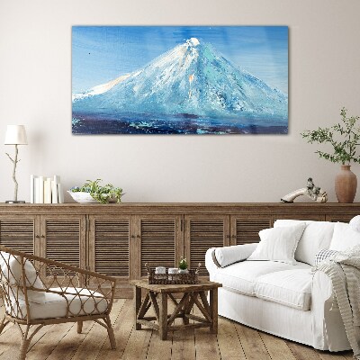 Top in blue tone Glass Wall Art