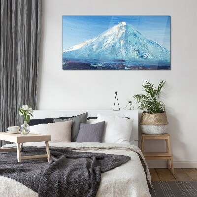 Top in blue tone Glass Wall Art