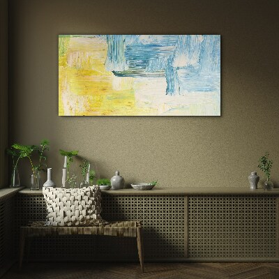 Modern abstraction Glass Print