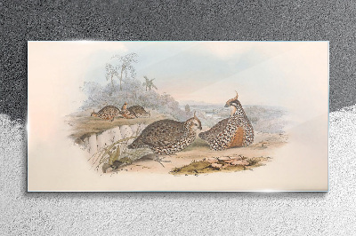 Ducks in a tropical setting Glass Wall Art