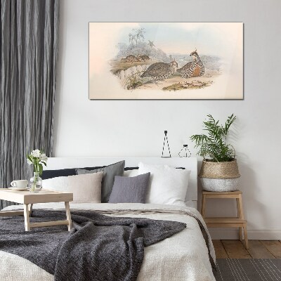 Ducks in a tropical setting Glass Wall Art