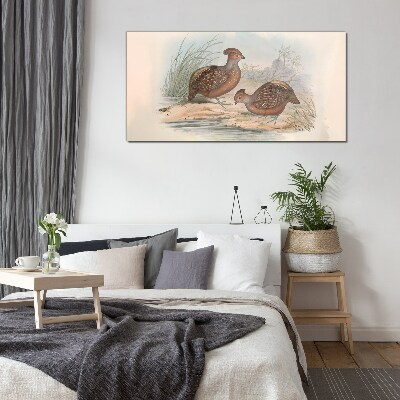 Birds animals Glass Wall Art