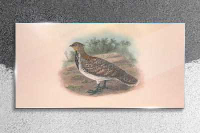 A bird in the background of nature Glass Wall Art
