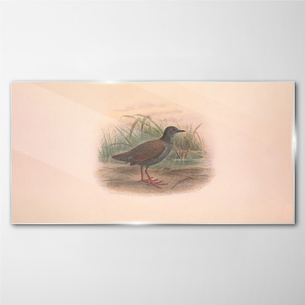Fisherman in the grass Glass Wall Art