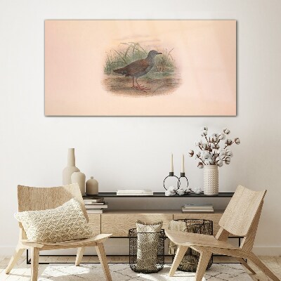 Fisherman in the grass Glass Wall Art