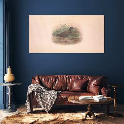 Fisherman in the grass Glass Wall Art