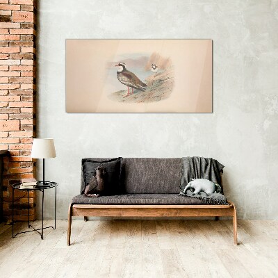 Birds over the water Glass Wall Art