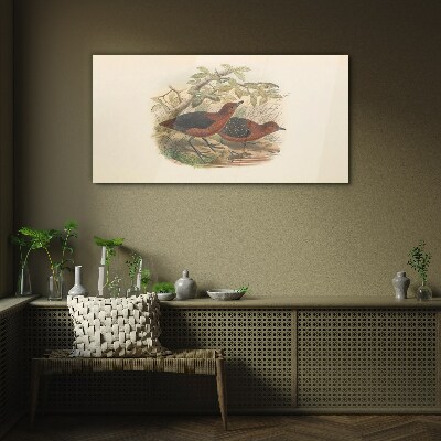 Birds in their natural habitat Glass Wall Art