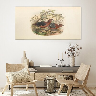 Birds in their natural habitat Glass Wall Art