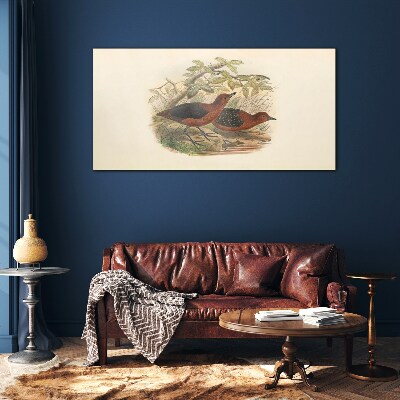 Birds in their natural habitat Glass Wall Art