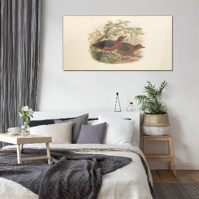 Birds in their natural habitat Glass Wall Art