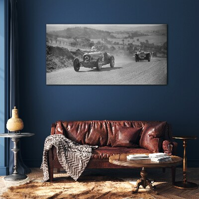 Racing thrills from the 1950s. Glass Wall Art