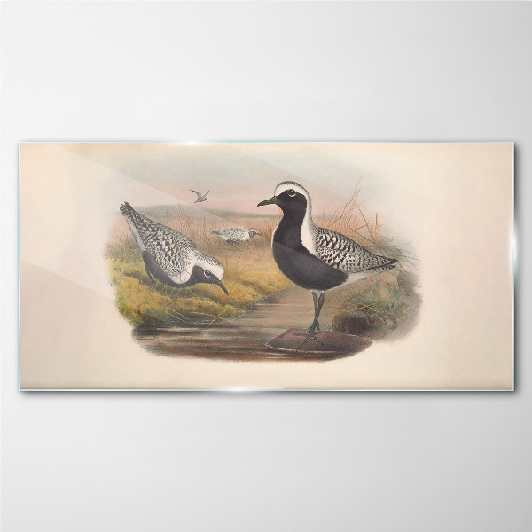 Birds in their natural habitat Glass Wall Art