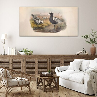 Birds in their natural habitat Glass Wall Art