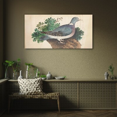 Birds wild animals Glass Wall Art