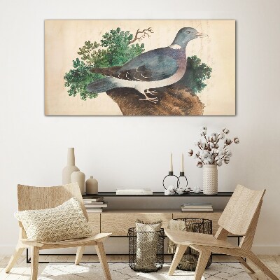 Birds wild animals Glass Wall Art