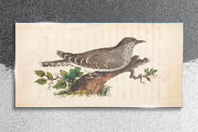 Cuckoo on a branch Glass Wall Art