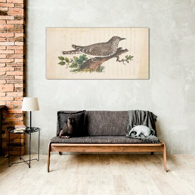 Cuckoo on a branch Glass Wall Art