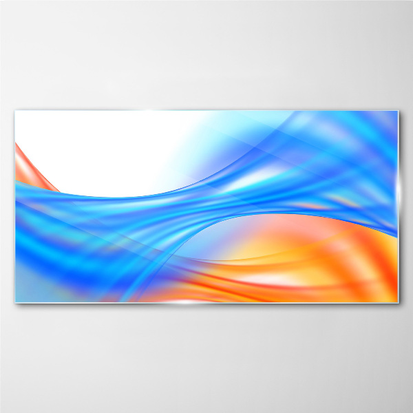 Waves of color in harmony Glass Print