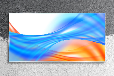 Waves of color in harmony Glass Print