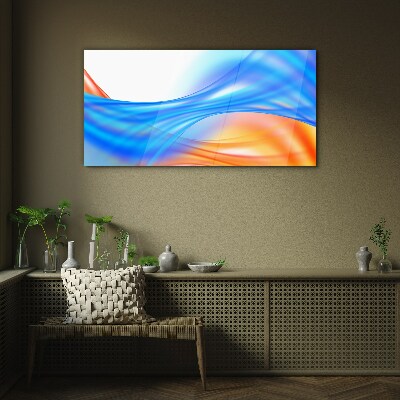 Waves of color in harmony Glass Print