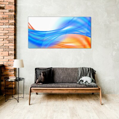 Waves of color in harmony Glass Print