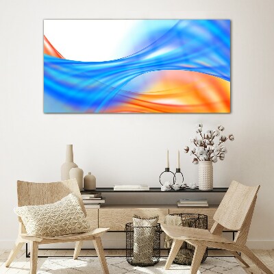 Waves of color in harmony Glass Print