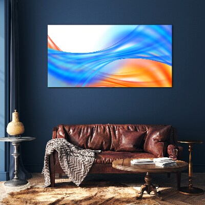 Waves of color in harmony Glass Print