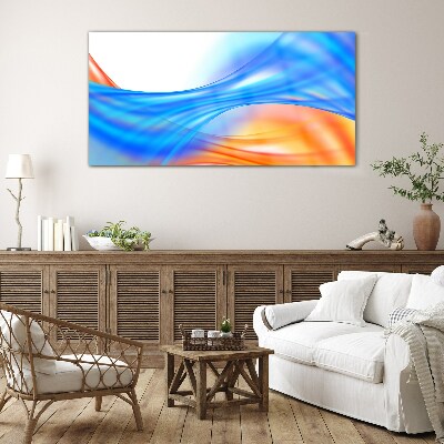 Waves of color in harmony Glass Print