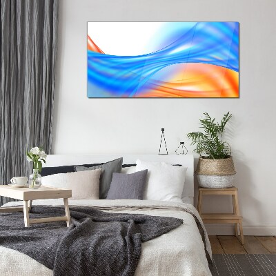 Waves of color in harmony Glass Print