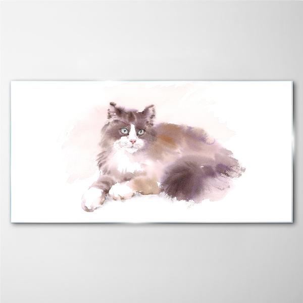 Cat's dream Glass Wall Art