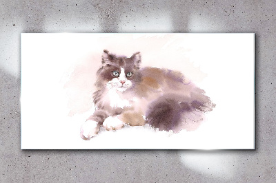 Cat's dream Glass Wall Art