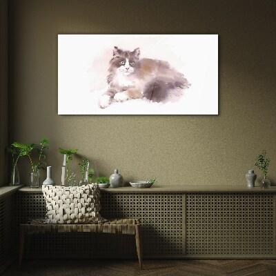 Cat's dream Glass Wall Art