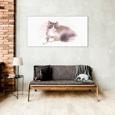 Cat's dream Glass Wall Art