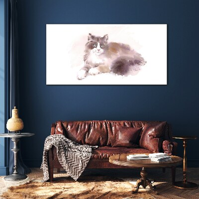 Cat's dream Glass Wall Art