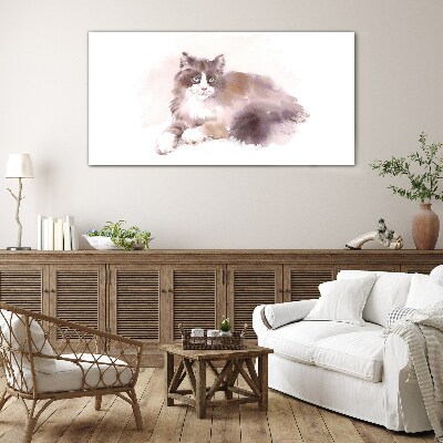 Cat's dream Glass Wall Art