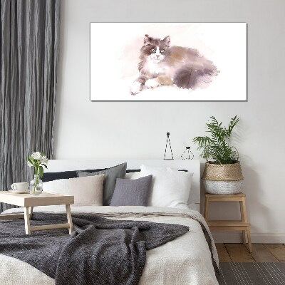 Cat's dream Glass Wall Art