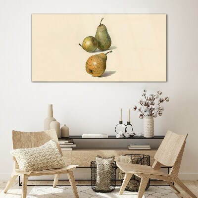 Modern fruit pear Glass Print