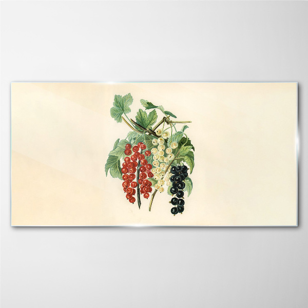 Fruit bouquet with currants Glass Print