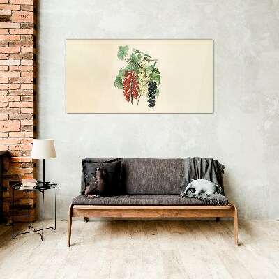 Fruit bouquet with currants Glass Print