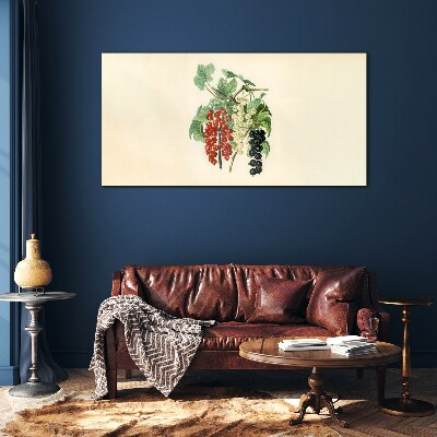 Fruit bouquet with currants Glass Print
