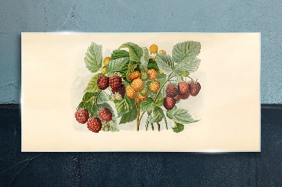 Fruity bouquet of raspberries and blackberries Glass Print